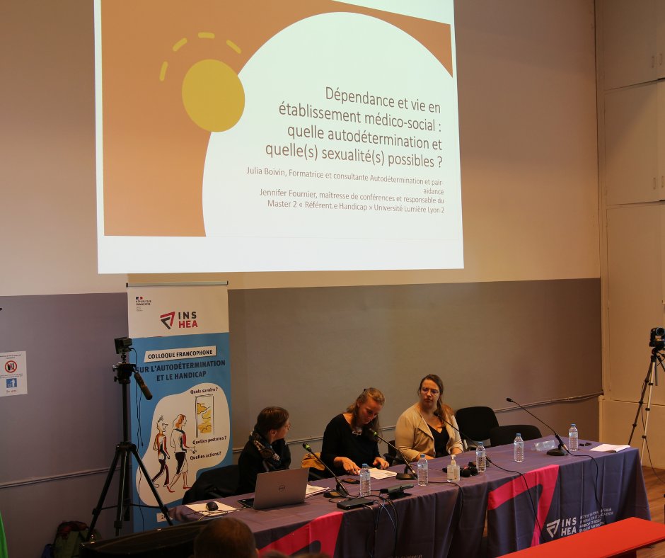 ins_ei_'s tweet photo. [Colloque francophone sur l’autodétermination et le handicap] en parallèle des ateliers les participants peuvent assister à des sessions en amphithéâtre sur différentes questions autour de l'#autodétermination et du #handicap.
#autodéterminationethandicap
#INSHEA https://t.co/hVIAqXMrdS