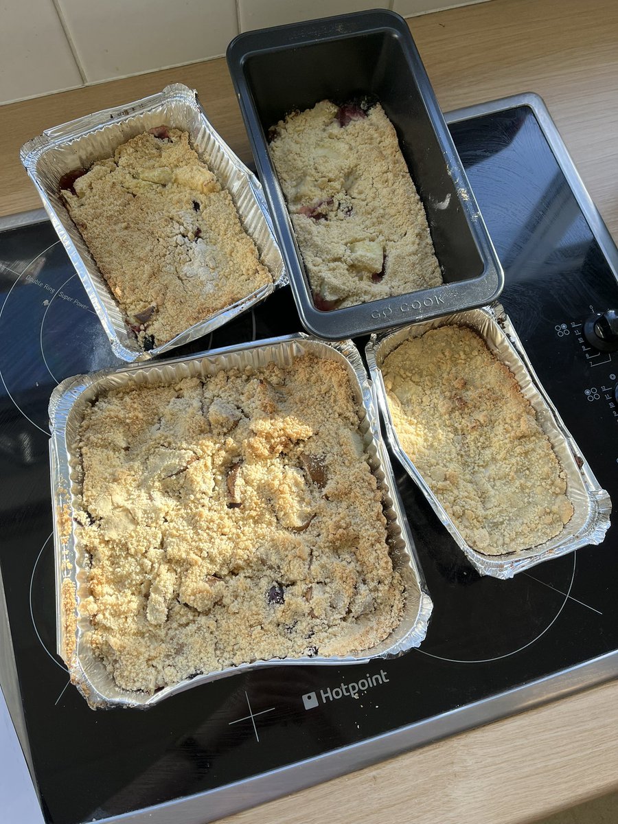 st_colmans's tweet photo. Some of the delicious fruit crumbles made by J1B this morning #homemadecooking #rubbinginmethod #fruitcrumbles #fiveaday https://t.co/9CjoX8MIxh