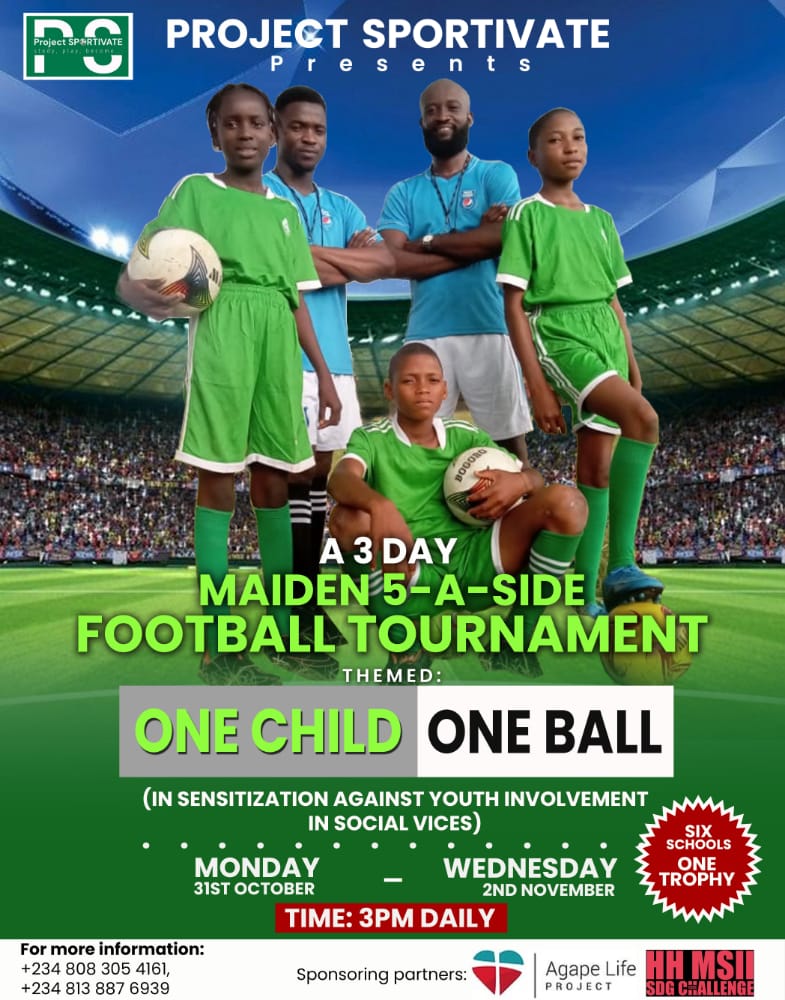 Six Schools || One Trophy || Sensitization lecture || Award ceremony || Interview sessions

My "Be The Change Project" as a <a href="/Teach4Nigeria/">Teach For Nigeria</a> Fellow and also for a pilot study as one of the 25 beneficiaries selected for the 2nd cohort of the <a href="/msiisdg/">MSII SDG Fund</a> challenge.

Anticipate ⚽🏆🏅