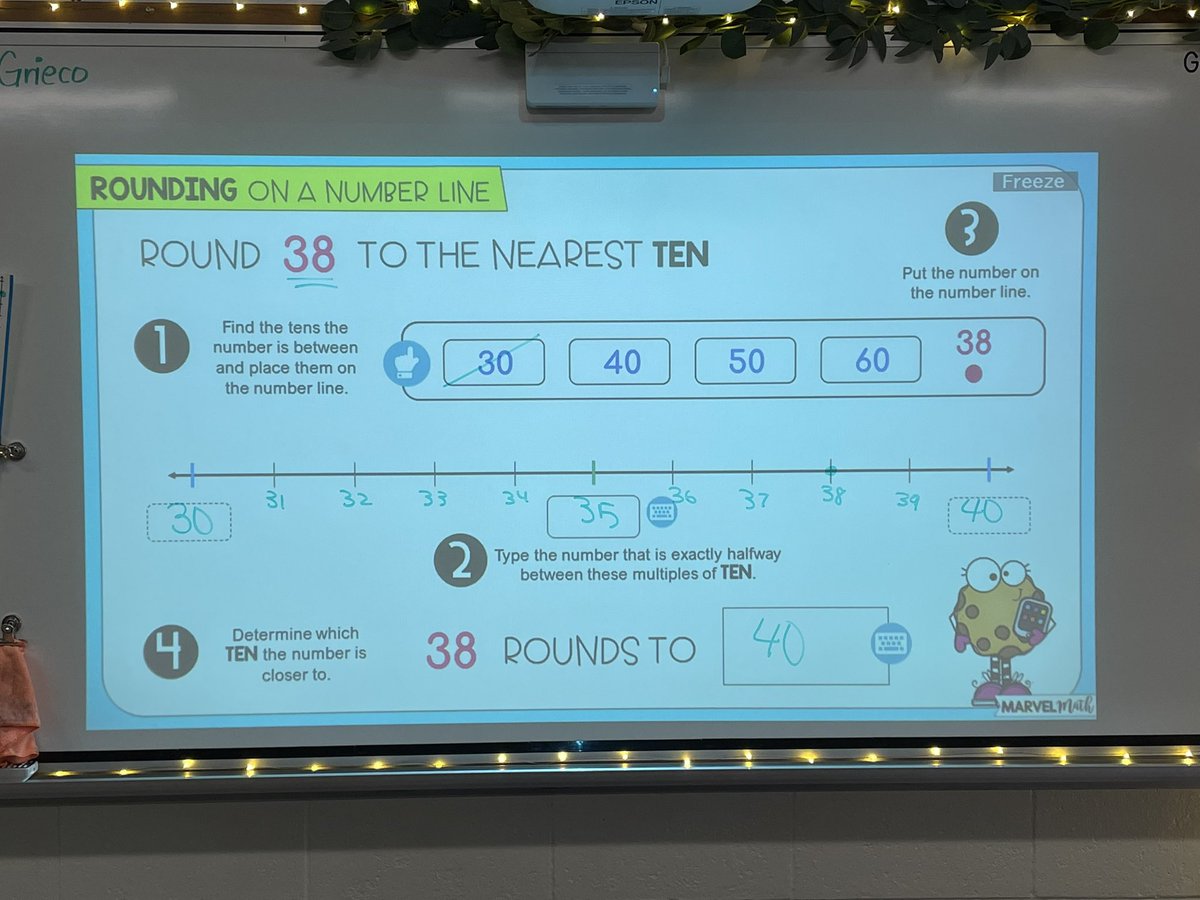MsGrieco's tweet photo. Practising estimation through rounding numbers to the nearest ten, we used open number lines to help us and we thought back to skip counting by 10s!! 🔢 @OLVMWolverines @HCDSB #skipcounting #opennumberlines #rounding #estimation https://t.co/eTKtL89jvc