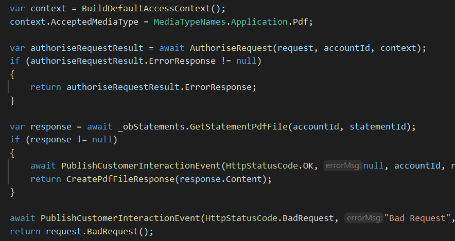 david_whitney's tweet photo. I beg you, use newlines in code with intent.

We use paragraphs in text to guide the reader - to group related concepts before moving on to something else.

Code is the same.

Lines mean something, if you use them everywhere, or nowhere, you're removing a form of expression. https://t.co/nGAsxy1s5k