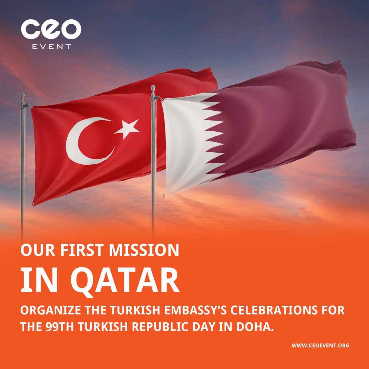 ceoeventllc's tweet photo. We are proud that #CEOEvent's first mission in #Qatar is to organize the Turkish Embassy's celebrations for the 99th Turkish Republic Day in #Doha.

#Turkiye99
@TC_DohaBE https://t.co/anCB3zJBwr