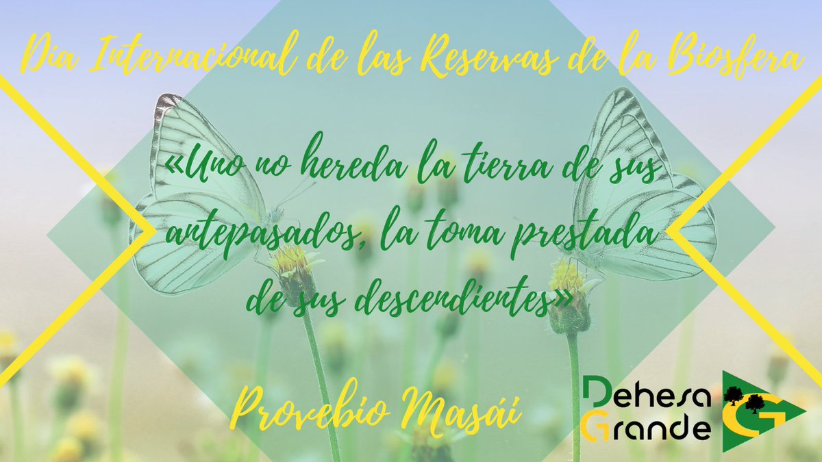 DehesaGrande's tweet photo. 💚 Día Internacional de las Reservas de la Biosfera 

"Uno no hereda la tierra de sus antepasados, la toma prestada de sus descendientes" Provebio Masái

#Bioesfera #MedioAmbiente #Sostenibilidad #envioroment #Dehesa #CampoCharro #Campo #Salamanca #DehesaSalamanca #CyL https://t.co/34ysyood7U