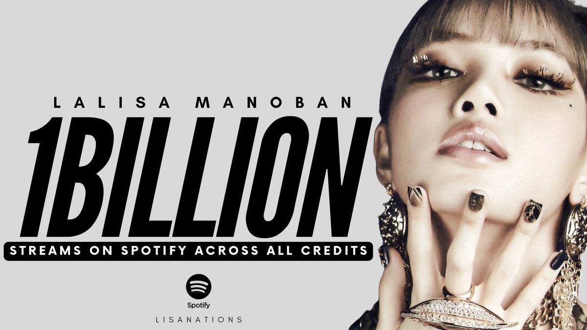 lalalalis9999's tweet image. 411 วัน
3 เพลง
1000ล้านสตรีม
เธอเก่งที่สุดเลยลิซ่า 🎉🎉👏👏
ONE BILLION FOR LISA
#LISA1BillionOnSpotify