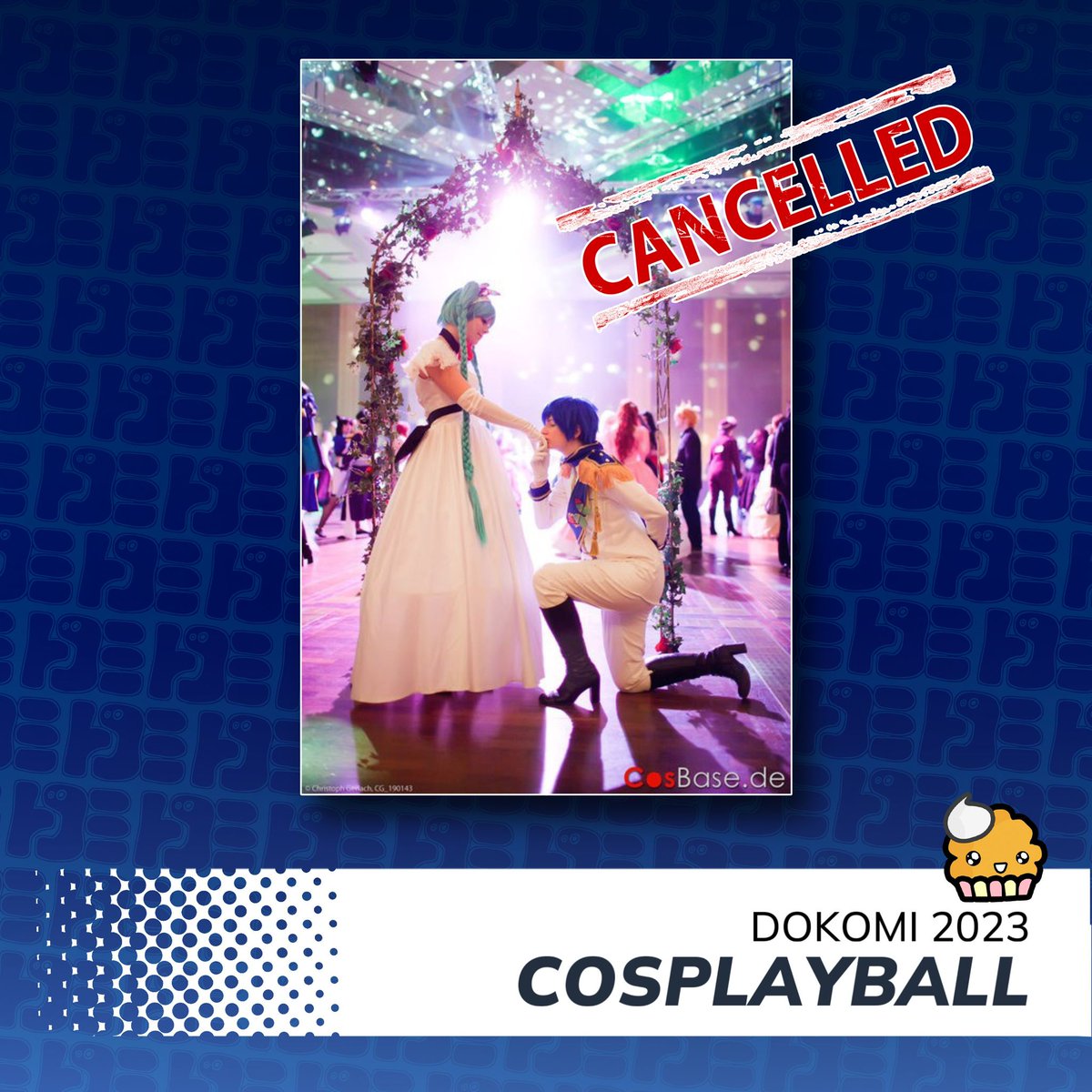 DoKomi's tweet photo. We are sorry to announce that due to necessary construction work, there will be no cosplayball at DoKomi 2023. The cosplayball has been an essential part of our evening program for many years. We have tried our best to find an alternative location for the cosplayball 2023 [1/3] https://t.co/K8TcM4Fksv