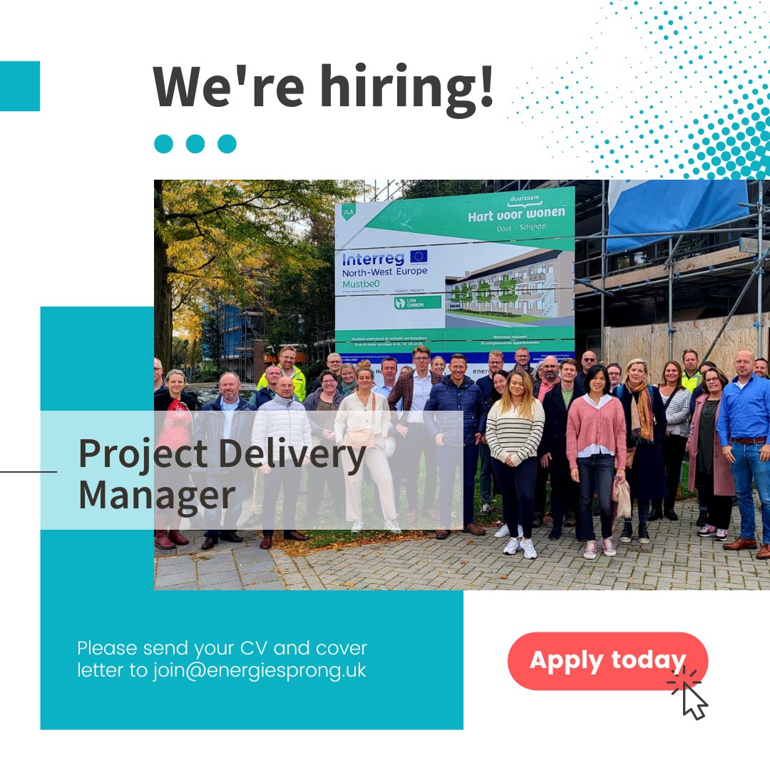 📢Job klaxon!📢 We're looking for a Project Delivery Manager to work alongside some of the most innovative net-zero retrofit projects happening in the UK. Deadline: 14 Nov. Find out more & apply: bit.ly/3gDiyHj #GreenJobs #EnvironmentJobs #NonProfitJobs #ClimateJobs
