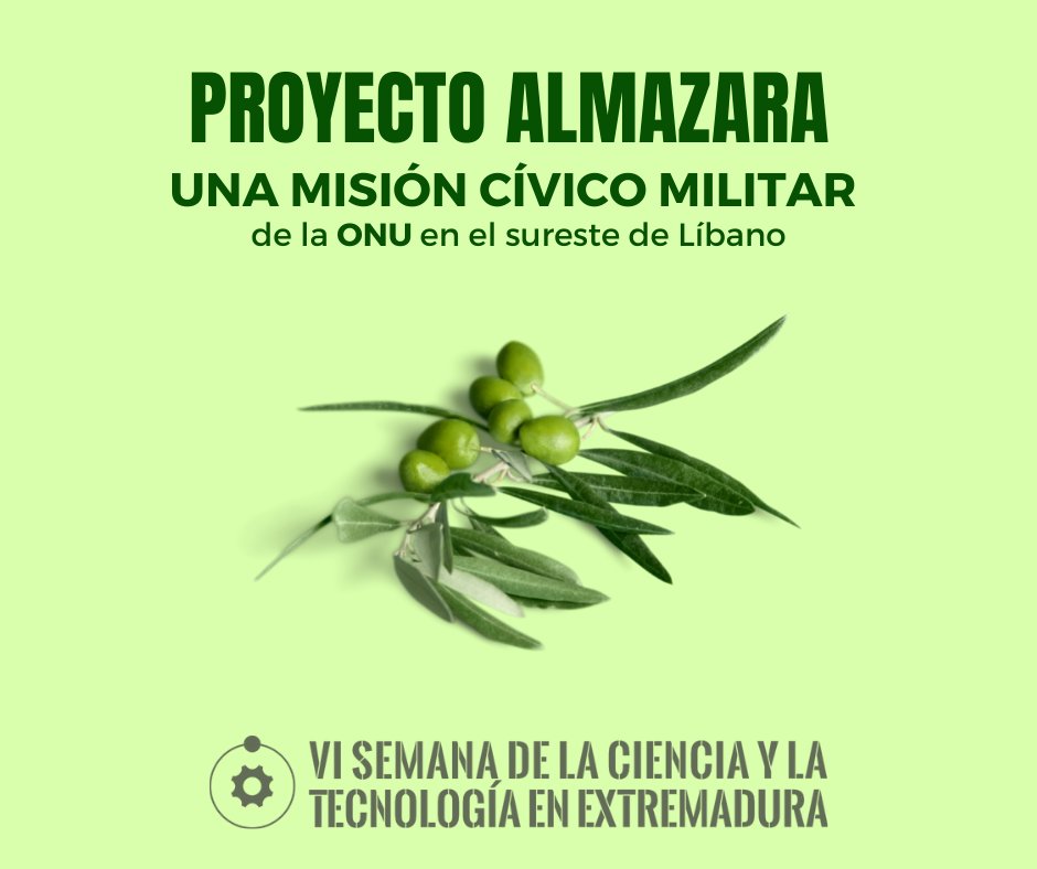 𝐏𝐫𝐨𝐲𝐞𝐜𝐭𝐨 𝐀𝐥𝐦𝐚𝐳𝐚𝐫𝐚, 𝐮𝐧𝐚 𝐦𝐢𝐬𝐢𝐨́𝐧 𝐜𝐢́𝐯𝐢𝐜𝐨 𝐦𝐢𝐥𝐢𝐭𝐚𝐫 𝐝𝐞 𝐥𝐚 𝐎𝐍𝐔 𝐞𝐧 𝐞𝐥 𝐬𝐮𝐫𝐞𝐬𝐭𝐞 𝐝𝐞 𝐋𝐢́𝐛𝐚𝐧𝐨. 
 En #Badajoz 16 nov. Toda la info y la inscripción  
👉bit.ly/3faGFwQ
<a href="/Junta_Ex/">Junta de Extremadura</a> <a href="/infouex/">UEx</a> <a href="/FundecytPCTEX/">FUNDECYT-PCTEX</a>
#SCTExtremadura22