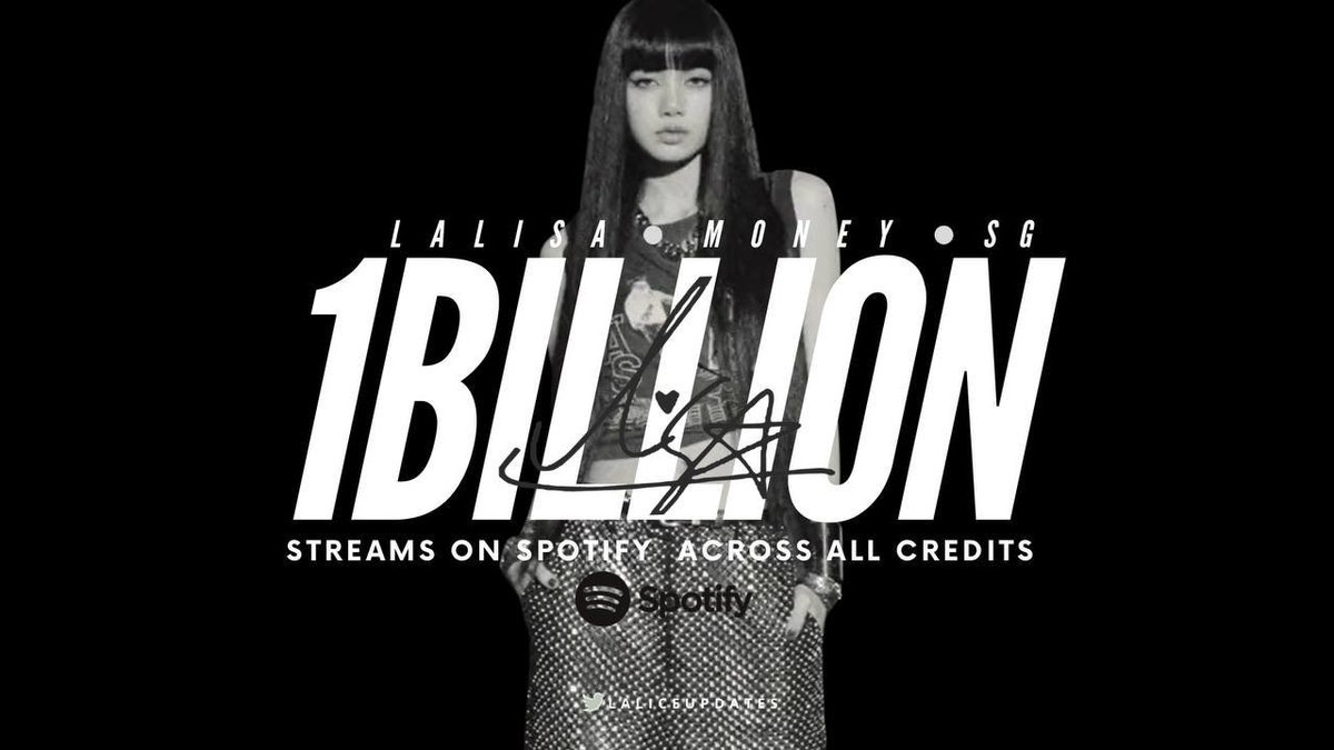PLnchkofu's tweet image. Lisa มากับเพลงแค่ 3 แทร็คแต่ยอดสตรีมสปอตี้โหดทะลุ 1 พันล้านสตรีมเรียบร้อยโรงเรียน LALISA คือโหดทากก
ONE BILLION FOR LISA
#LISA1BillionOnSpotify
#LISA #LALISA #MONEY