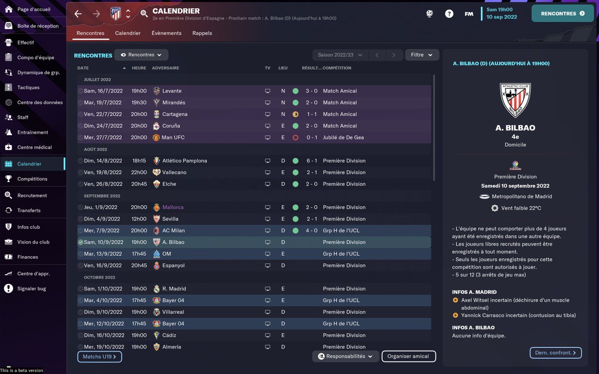 JoseSoares_eLS's tweet photo. La petite musique de la champions … a son petit effet, il faut bien l’avouer 🤩 Le 4-4-2 bloc bas est efficace et ça fait plaiz aussi 🥰#FM23Beta #FM23Features https://t.co/EBYz073whf
