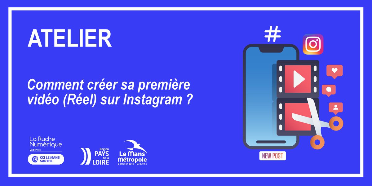 [ATELIER INSTAGRAM 📱]

Vraie tendance sur le réseaux social, les "Reels" prennent de plus en plus de place ! 📹

Elles peuvent être une valeur ajoutée à votre #communicationdigitale ! 💡

RDV le 16/11 à la <a href="/cci72/">CCI Le Mans & Sarthe</a> avec <a href="/enabla_/">Albane ♡</a> pour découvrir tous les #tips sur ces vidéos ! 🚀
