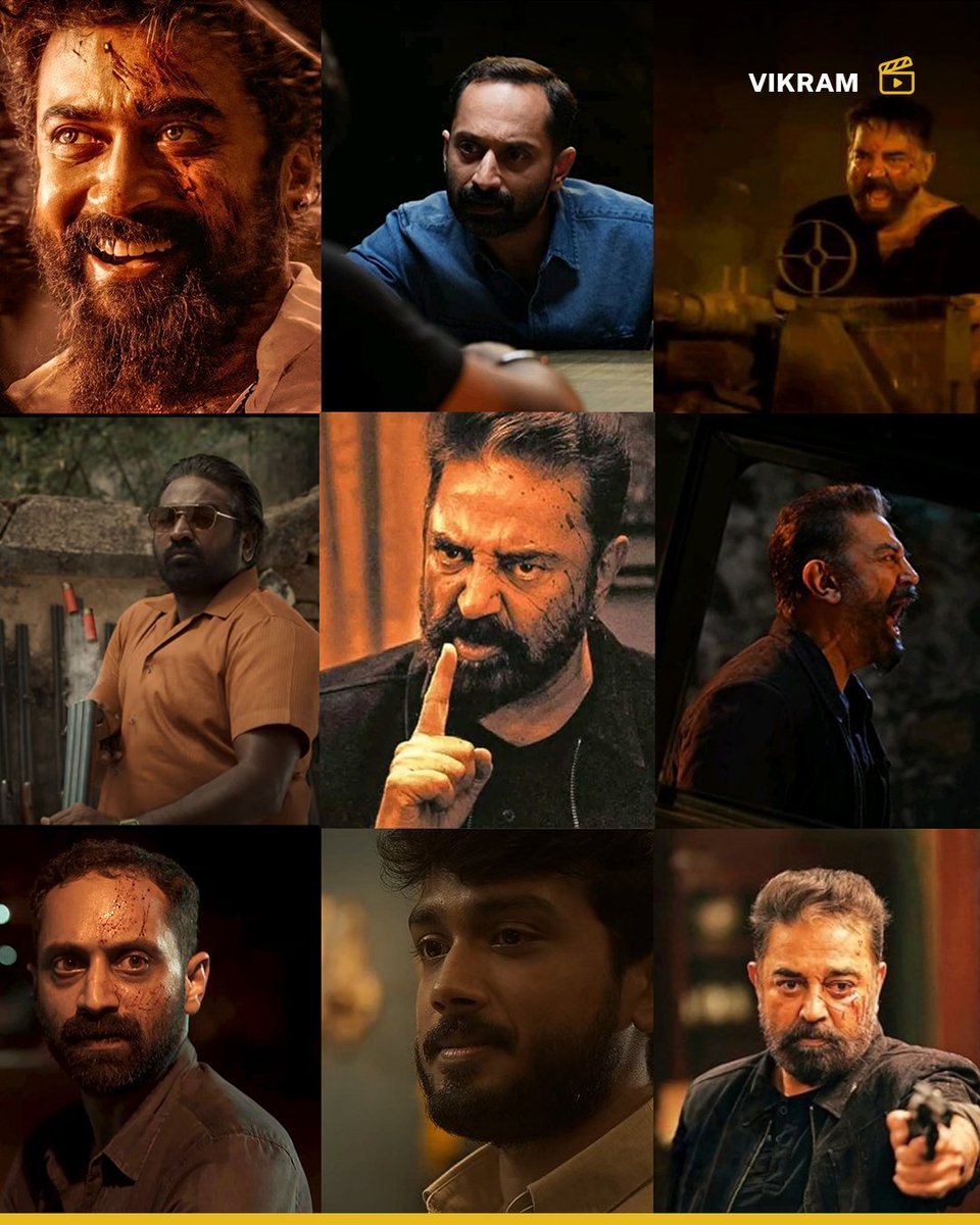 The cast of 'Vikram' (2022) includes five National Award winners: Kamal Haasan, Fahadh Faasil, Vijay Sethupathi, Suriya, and Kalidas Jayaram. #IMDbTrivia