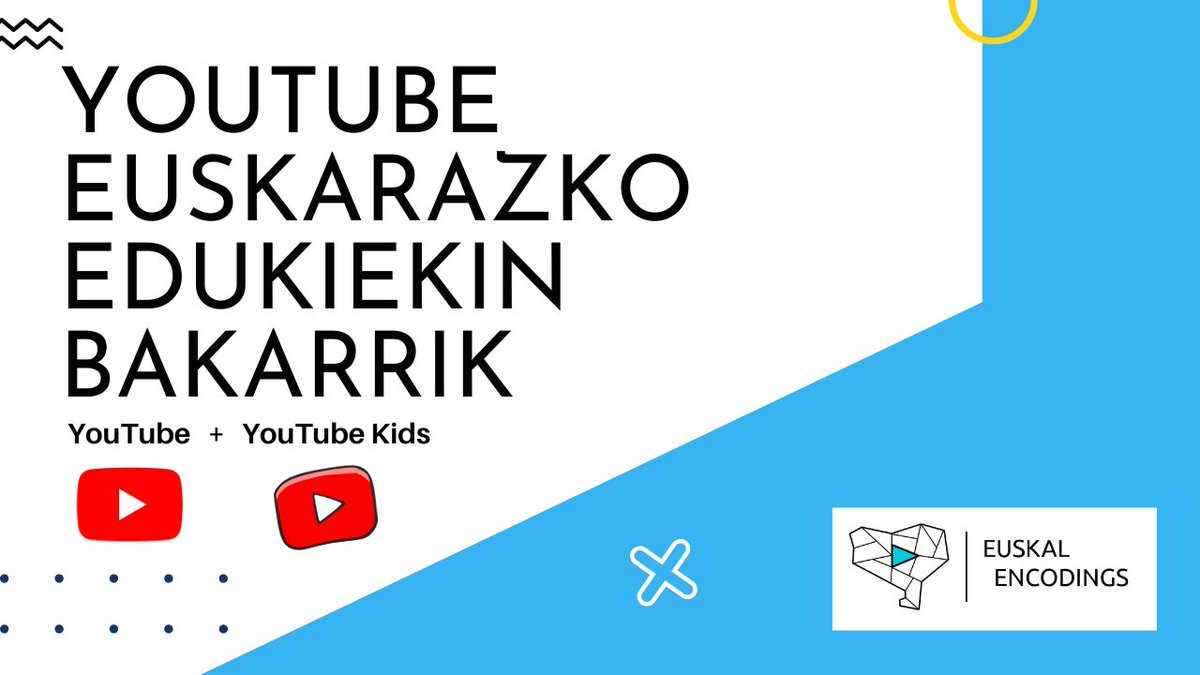 💻 Bideotutorial berria igo dugu! Nola konfiguratu YouTube (YouTube Kids) haurrek euskarazko edukiak bakarrik ikusi ahal izateko. Gurasoentzat baliagarri izatea espero dugu! Ea #pantailaldia aitzaki hartuta denek egiten dugun! Hemen bideoa: youtube.com/watch?v=F_eNFn… 💻