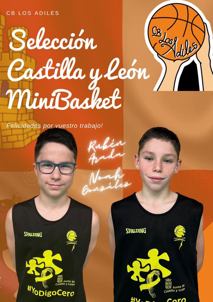 cblosadiles's tweet photo. 🏀 SELECCIÓN AUTONÓMICA MINIBASKET

- Nuestros jugadores Rubén Arada y Noah González estarán concentrados este sábado en Valladolid con la Preselección Minibasket Castilla y León 2011. 

¡Enhorabuena chicos! 💪🏼

#SeguimosTrabajando @deportesvq @FBCyL https://t.co/LwjaauHntJ