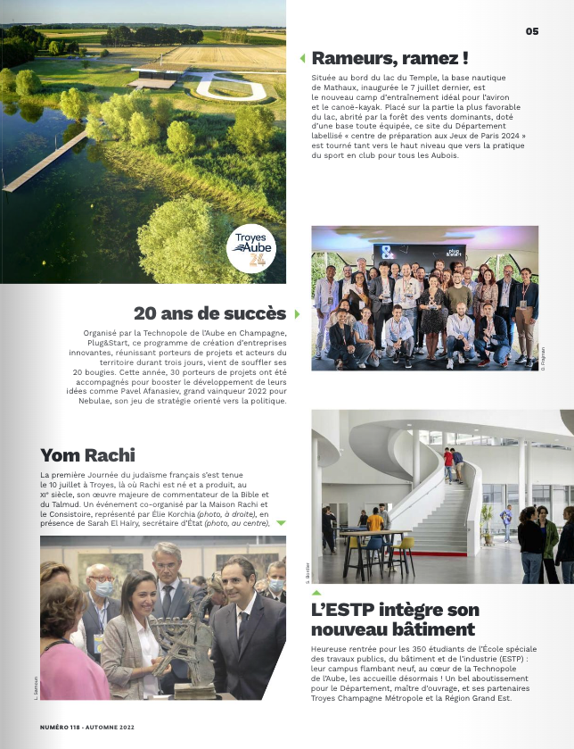 | Plug&amp;Start | 

👉🏻 Le 118ème magazine de L’Aube Nouvelle met en lumière les 30 porteurs de projets #PlugAndStart édition 2022. 

ℹ️ L’article est à retrouver juste ici : fr.calameo.com/read/005447922….

#innovation #startup #projet #innovant #entrepreneuriat #aube #troyes