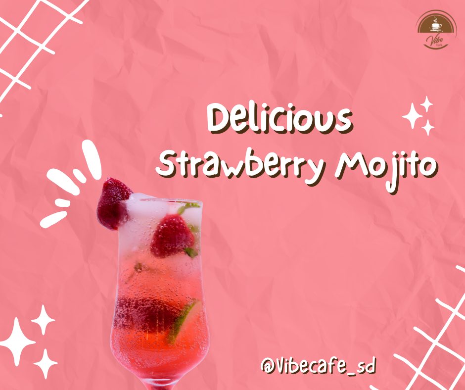 vibeCafe_sd's tweet photo. Strawberry 🍓 mojito 😍😍😍

#Vibecafe #Vibecafe_sd https://t.co/yS19Ug8RxA