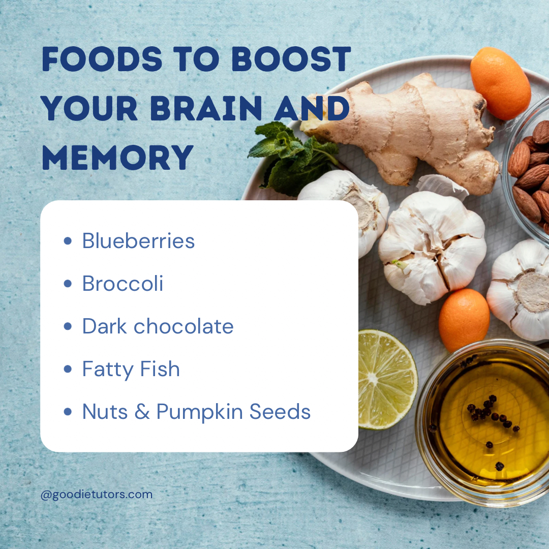 Nutrition plays a significant role in our overall wellness and how we process and memorise information. Here are foods that contribute to a good memory, according to healthline.com 🔌 

___

#goodietutorssa #goodietutors