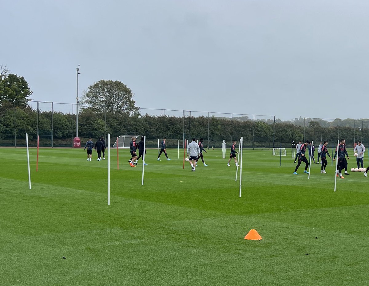 Marquinhos and Zinchenko NOT at Arsenal training this morning. Everyone else bar long term absentees Elneny and ESR are here.
