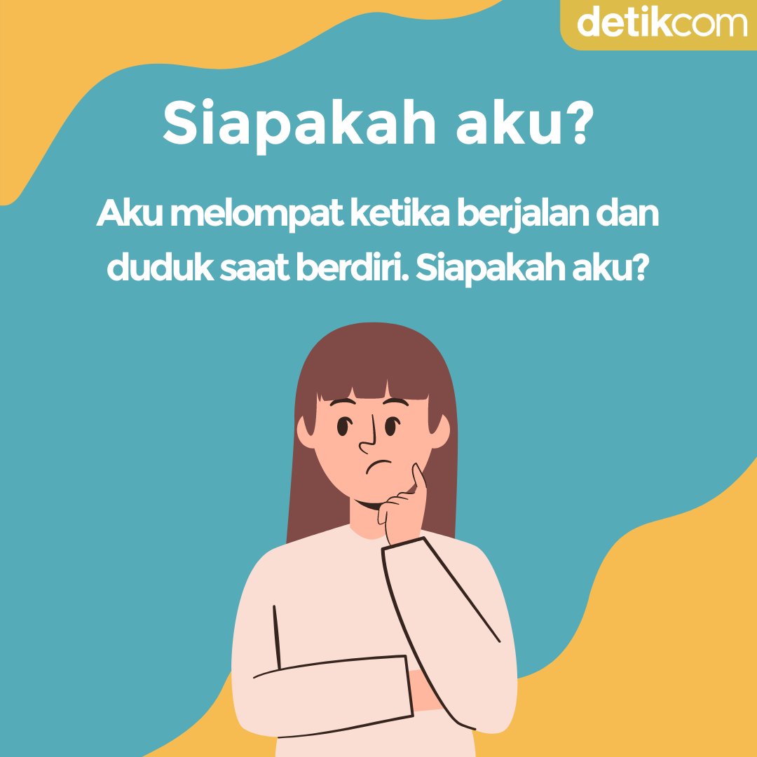 detikcom's tweet photo. Yuk uji ketajaman logika kamu melalui kuis tebak siapa aku ini. Pikirkan sebaik mungkin ya!

#asahotak #tebaktebakan https://t.co/XZkwefu6tL