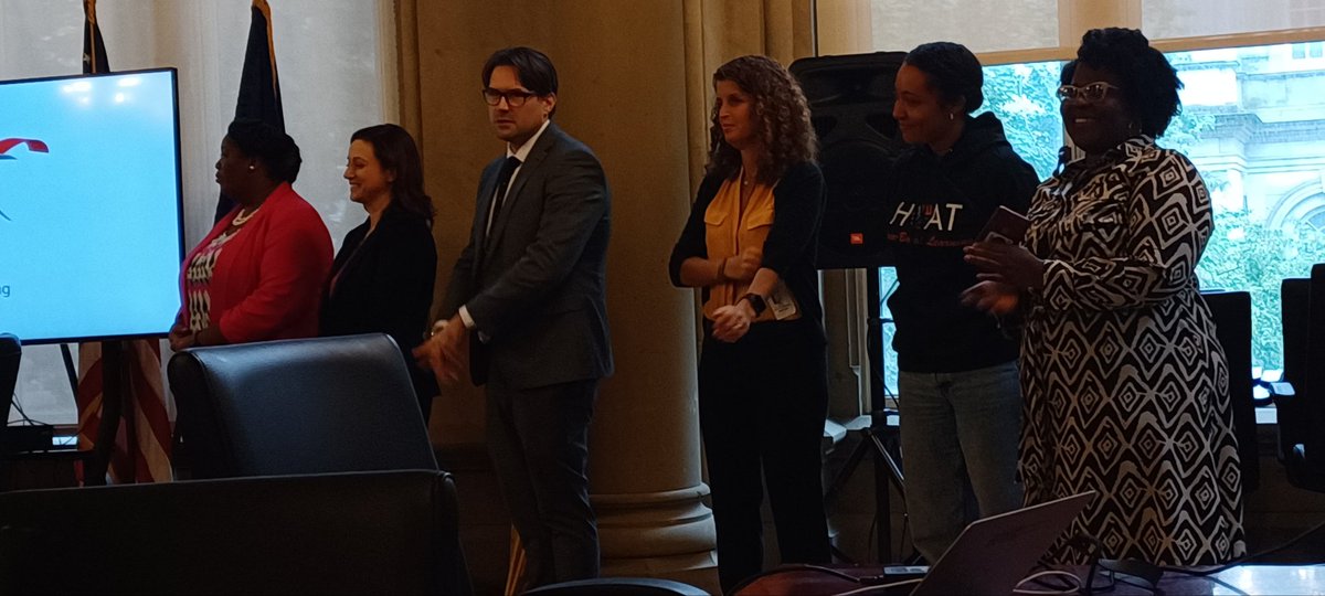 Awesome ribbon cutting ceremony with <a href="/BrooklynSouthHS/">Brooklyn South High School Superintendent</a> principals, teachers &amp; HE3AT students who are learning in place at Tweed. Scholars will learn how education decisions that support high quality education are made &amp; their ideas will inform policy development &amp; revisions!