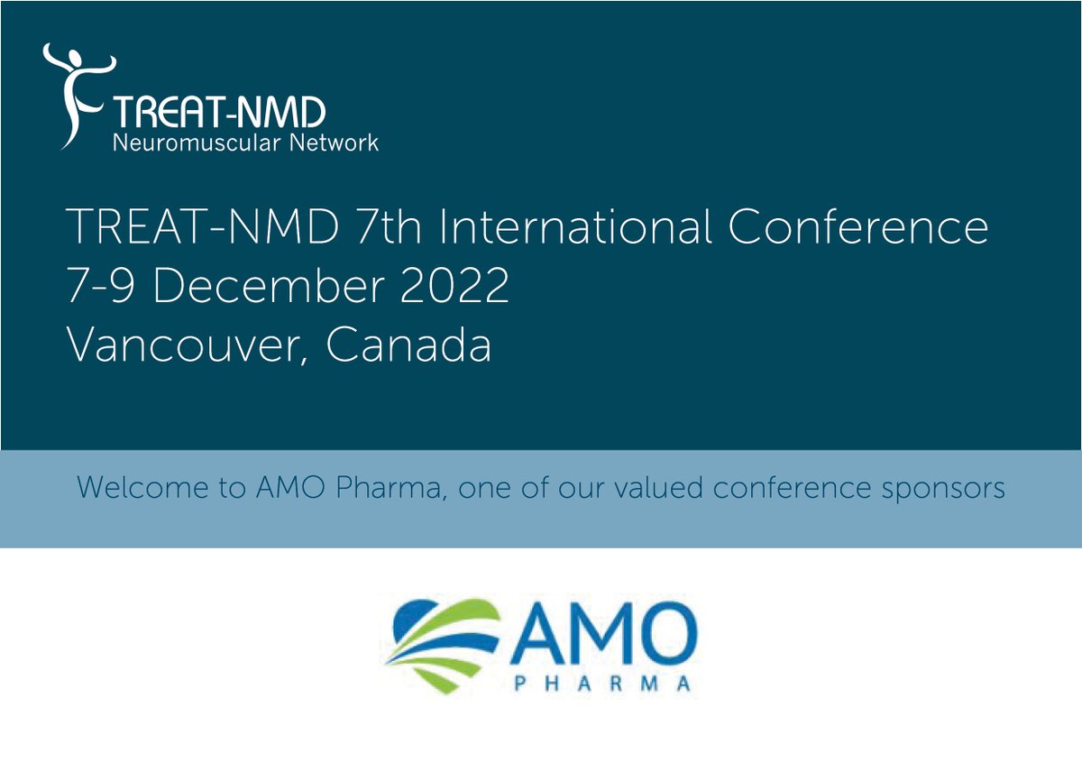 A warm welcome to AMO Pharma LTD - a sponsor at the TREAT-NMD conference. To find out more about their work on investigational drugs to treat neuromuscular disease visit: amo-pharma.com #conference #sponsors