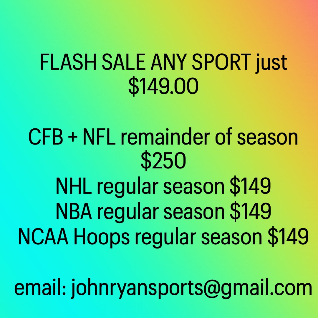 JohnRyanSports1's tweet photo. Check Out the Flash Sale Starting Today
#predictiveplaybook #GamblingTwitter #sportsbettingtwitter #NFL #CollegeFootball #MLB #WorldSeries #NBA #NHL https://t.co/hl49ieFpWU