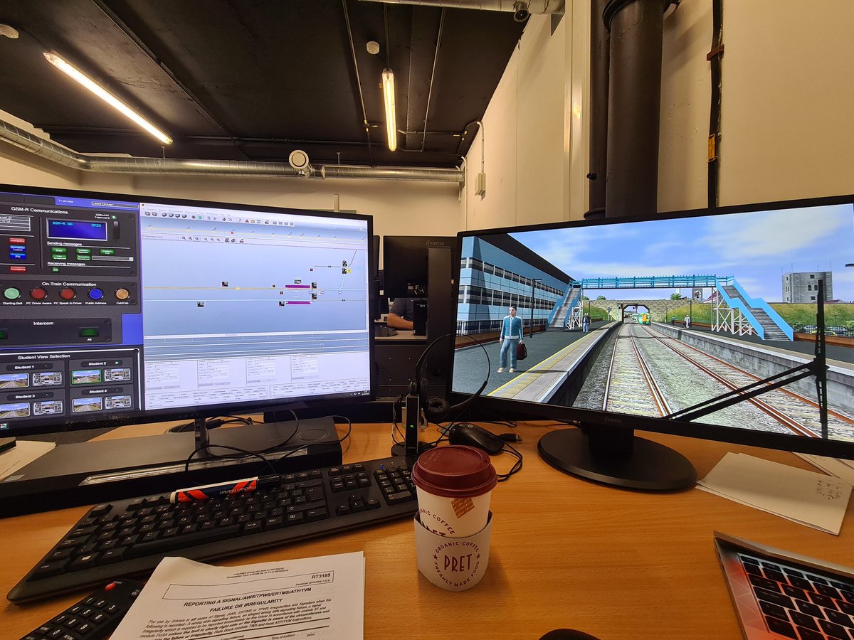 fincra's tweet photo. It's another Sim Day with the Trainees.
Looking at Signalling, DRA use and Signalling Irregularities.
#Sim #Simulation #TrainSim #TrainDriver #TrainDriverTrainer #DriverTrainer #Thameslink #GTR https://t.co/OTD9zcvIxX