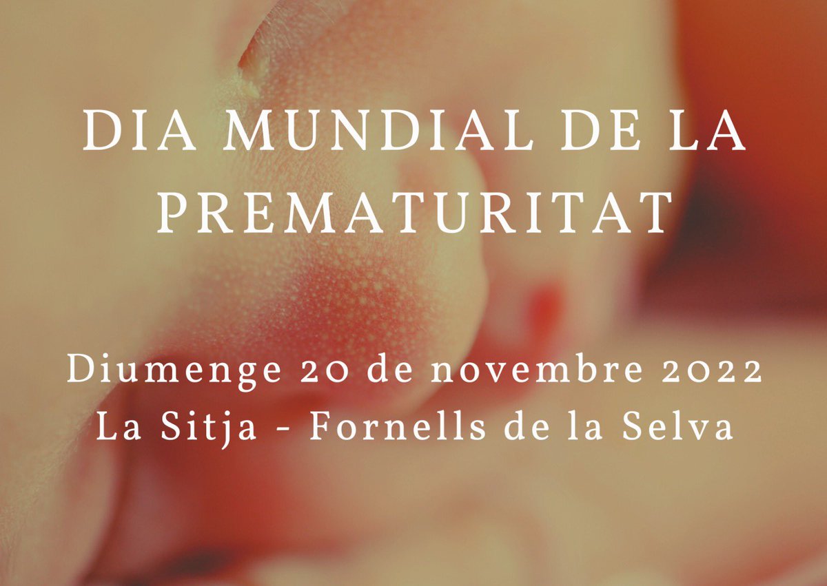 📣📣 📣 Arrenquem motors amb el dia del Prematur 2022!

Reserveu-vos el dia 20 de Novembre…. Aquest any… serà molt especial…