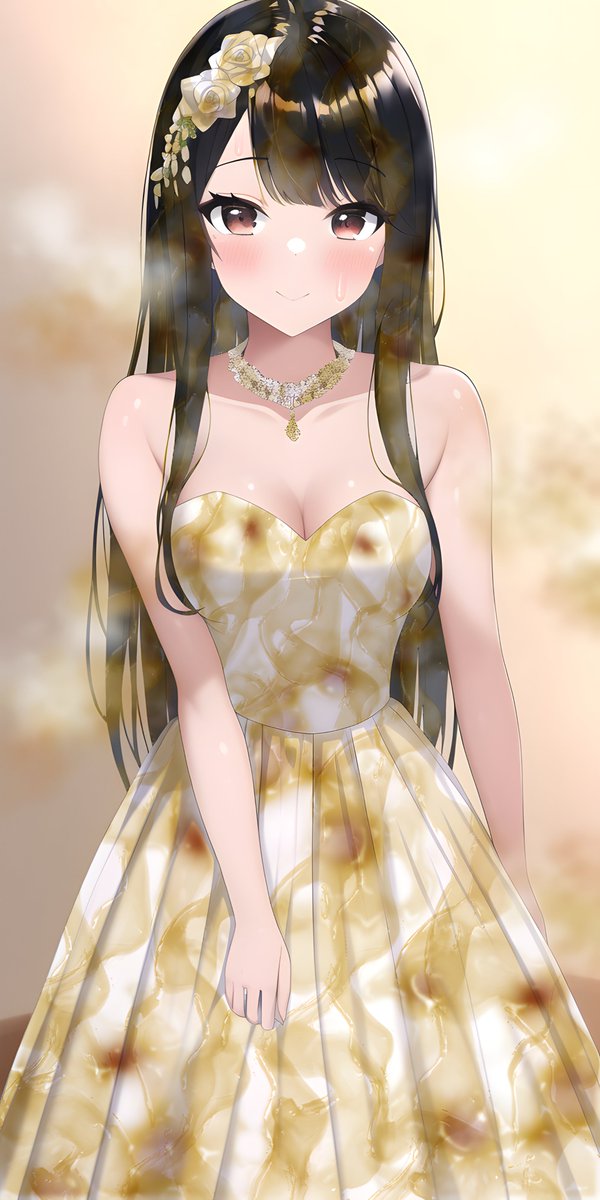 純白ドレスにぶっかけ無洗浄
#NovelAI 