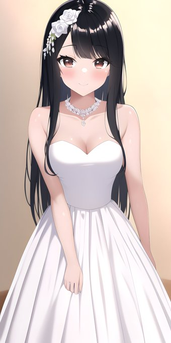 純白ドレスにぶっかけ無洗浄
#NovelAI 