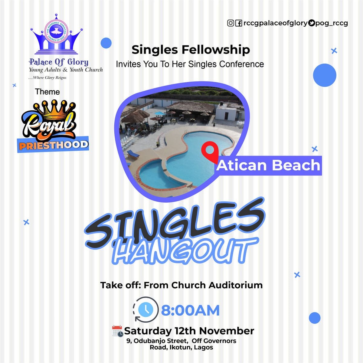 Pog_Rccg's tweet photo. Not everytime work or book or pray, sometimes play 🤸🏾‍♂️ It'll be a time of maximum fun and games with lots of food and plenty to drink.
P.s: single pringles only😋
Send a DM if interested
#rccgyaya #hangoutinlagos #beachhangout https://t.co/NX1aCDFkbd