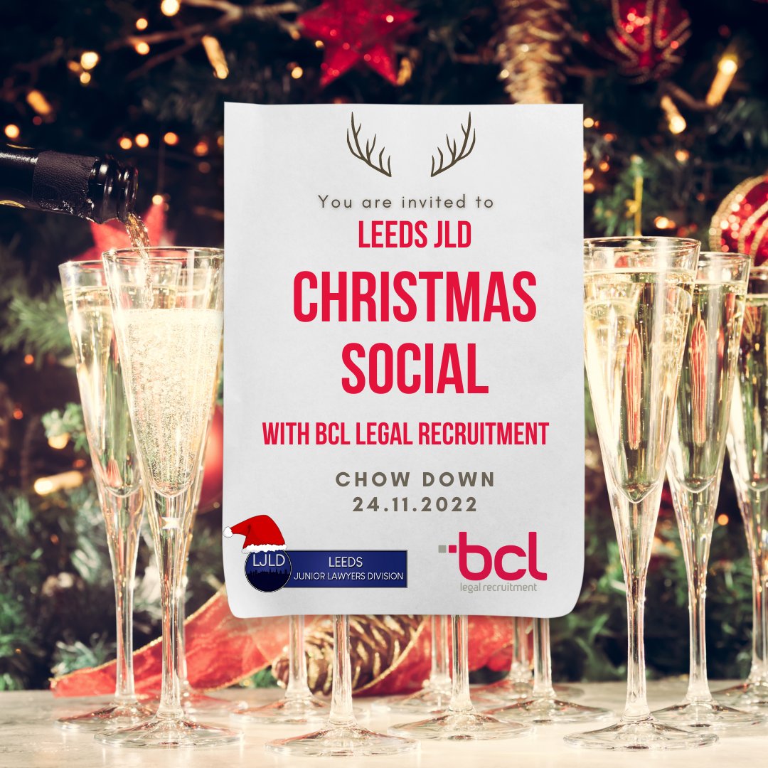 Join <a href="/JLDLeeds/">Leeds JLD</a> for the last event of the year at Chow Down’s Winter Village on 24 November from 6pm - BCL Legal are proud sponsors! 

#BCLIsDelightedToSponsor #LeedsJuniorLawyersDivision #WinterSocial2022 #LeedsLawyers #LeedsLegalEvents #LegalNetworking #JuniorLawyers