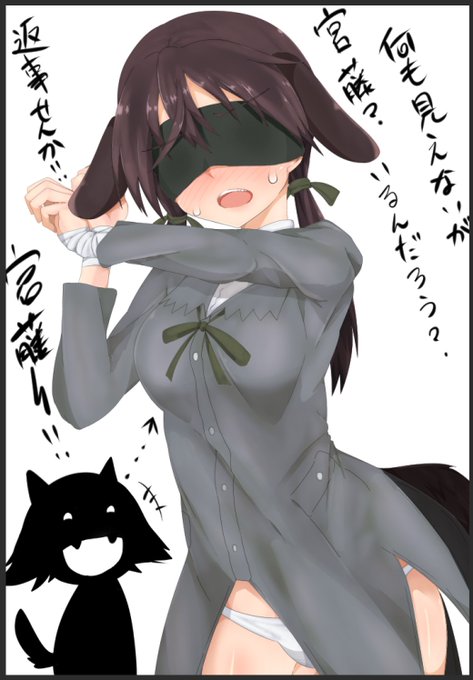 ストライクウィッチーズの目隠しシリーズ
その1 過去絵からバルクホルンお姉ちゃん
そして胸を凝視する誰かさん 