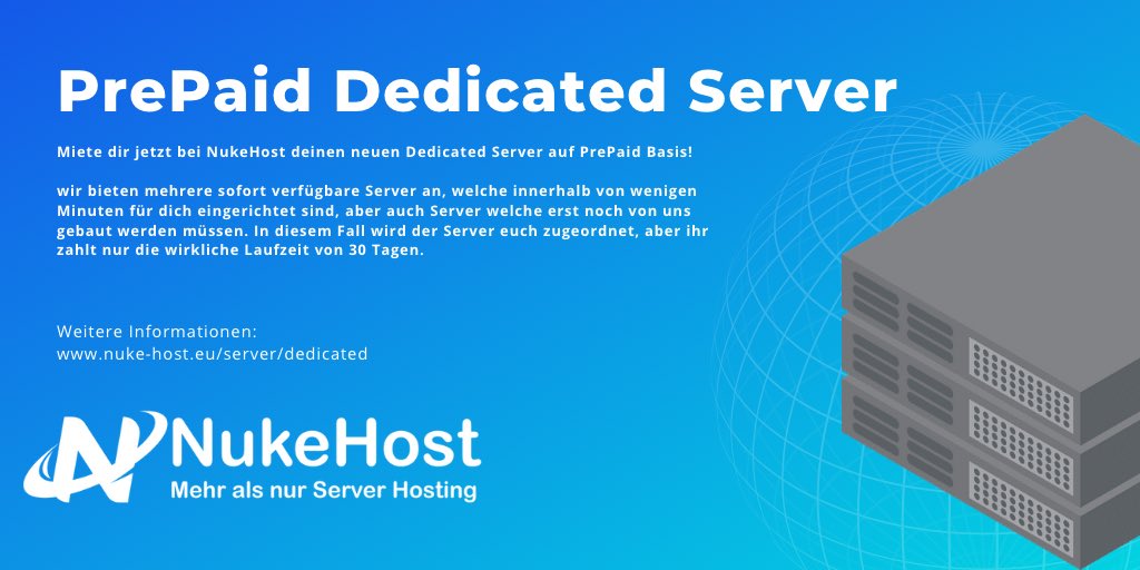 nuke_host's tweet photo. 😍#Dedicated #Server sofort verfügbar:😍

#Intel #Xeon E5-2643v2
12 x 3.8 GHz Turbo
64GB DDR3 #RAM
2x 480 GB #SSD
59,95€ / 30 Tage

#Angebot mit: 
- 10 GBit/s #Anbindung
- #Combahton #DDoS Protection 
- 10TB Traffic
😋 https://t.co/mjqY0YbnNZ