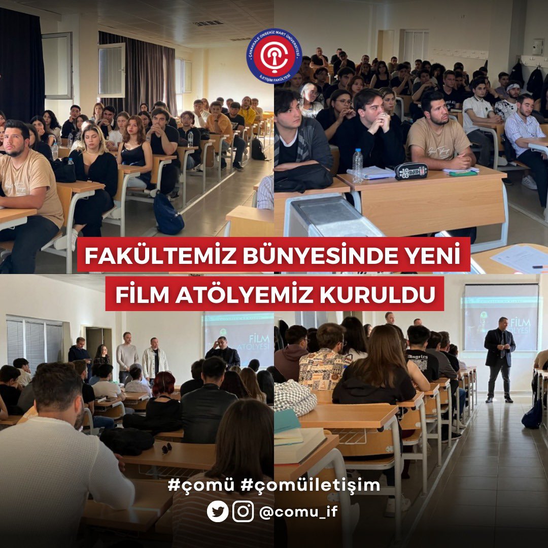 İletişim Fakültesi bünyesinde kurulan film atölyesinin açılışı gerçekleşti. Atölyede öğrenciler, teknik bilgileri pekiştirebilecekleri uygulamaya dayalı eğitimler görecek.

#çomü #çomüiletişim #çomülüyüz #üniversite #bizimüniversite