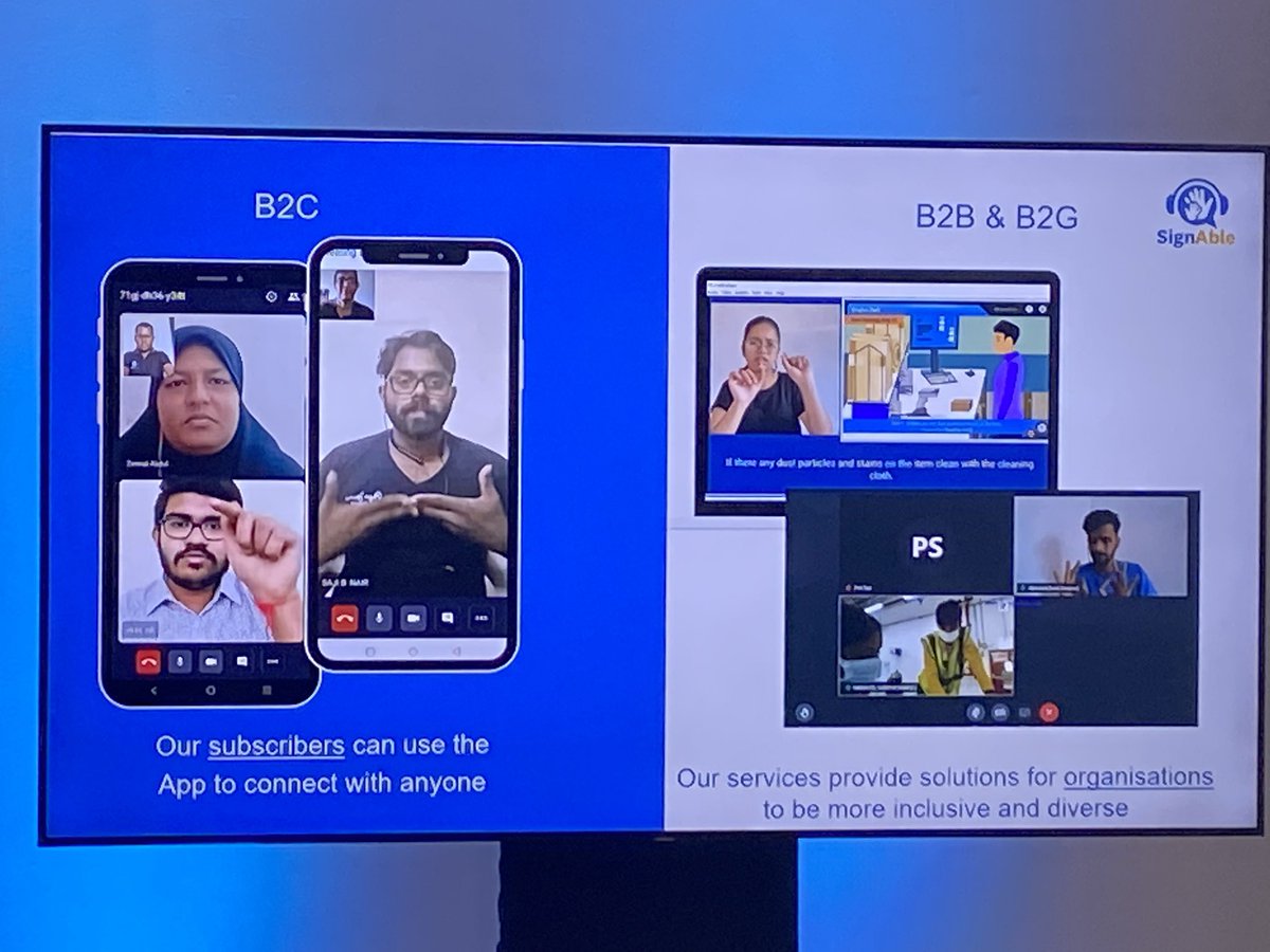 IBaseden's tweet photo. Thought-provoking sessions at Day 2 of #MWC22 and #ASVL2022 from Orange on their digitally inclusive initiatives in Africa and pitches from start-ups supported by the GSMA Innovation Fund in various sectors (waste2energy products, SME data solutions and services for the deaf) https://t.co/fFskQIdpPg