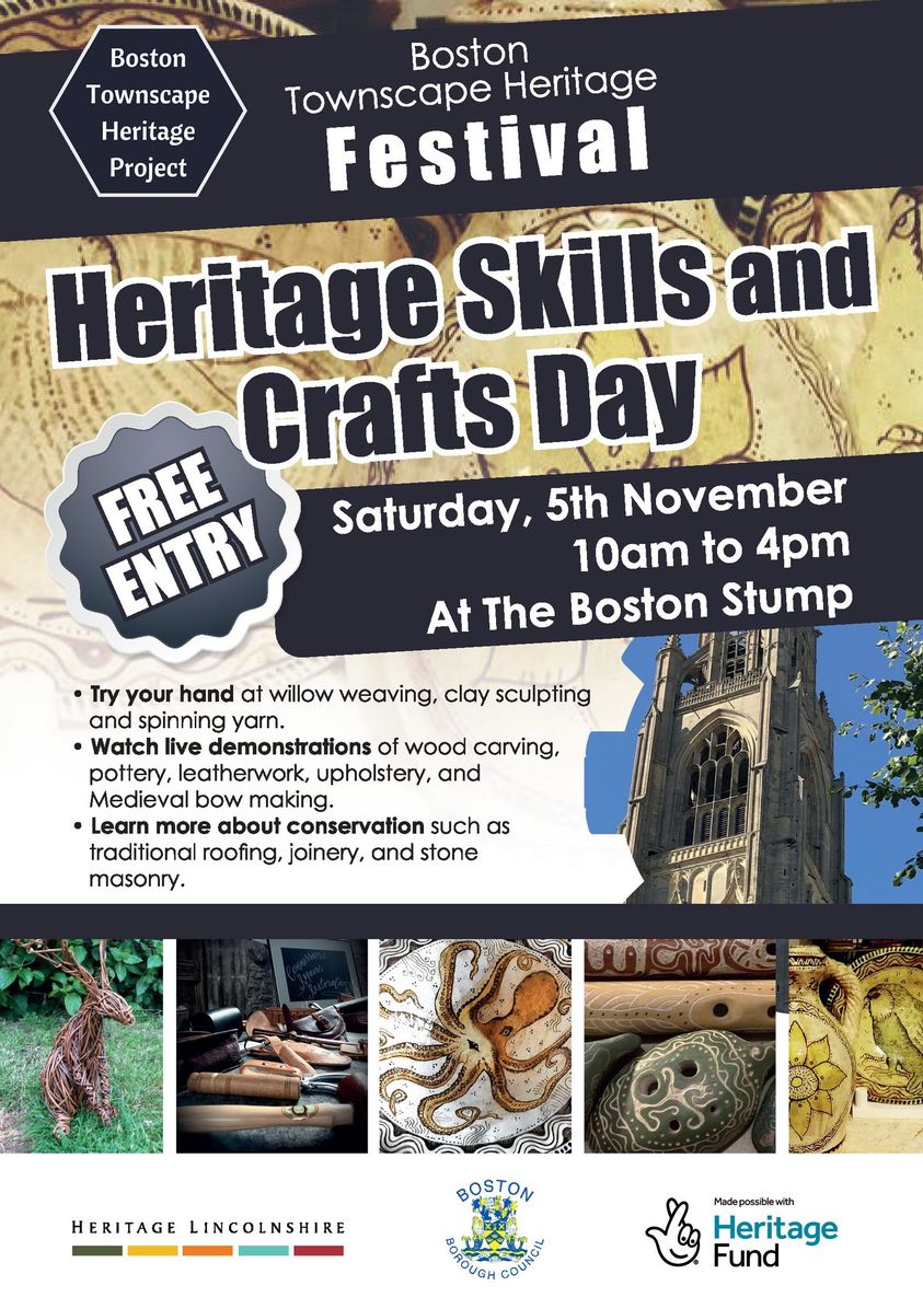 BostonBorough's tweet photo. @HeritageLincs is hosting the Boston Townscape Heritage #Festival 

📍  @stump_boston 
📆  Saturday 5 November
⌚️  10am to 4pm

A #FREE event with demonstrations and hands-on learning https://t.co/J5nzWZpNky