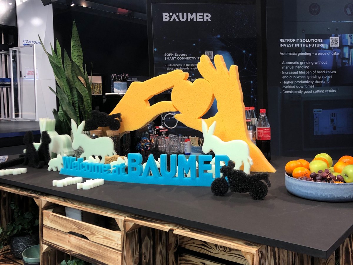 You want a very specific shape of foam? No problem for @AlbrechtBaeumer. With their special machines for cutting, processing and transporting polyurethane foams and similar materials, no wishes remain unfulfilled. 👉 Hall 3/B71. #K2022 #KTradefair #MesseDuesseldorf
