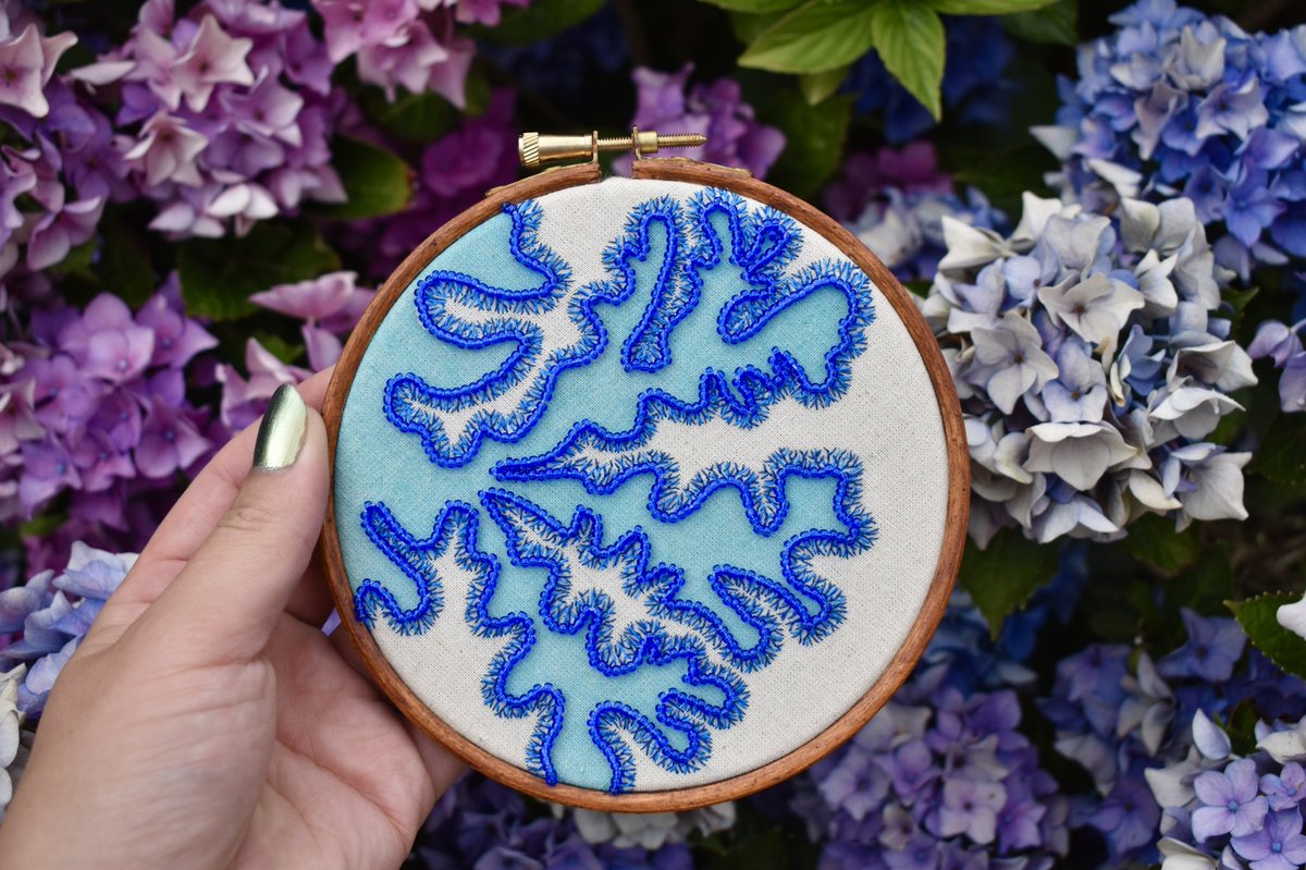 NeedlesNeurons's tweet photo. All available & on sale π§ π π§« #SciArt #ScienceEmbroidery https://t.co/FXlioiy1mO