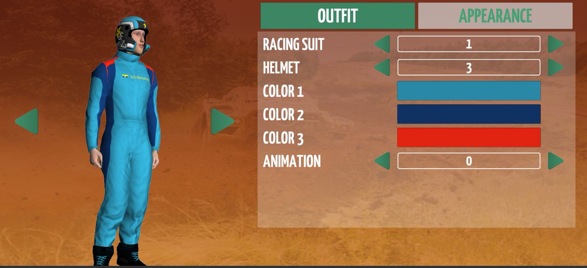 LRallyManager's tweet photo. Testing the character editor.  #WIP #gamedev #Videogame #madewithunity #gaming #Rally https://t.co/igFnFtg6a4