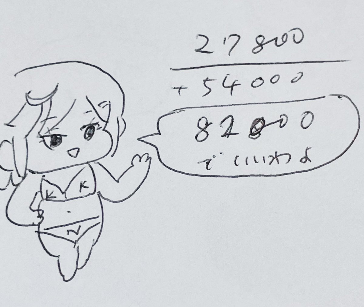 立て替え分のお金、ここねに言わせて切り上げて多めにもらう計画 