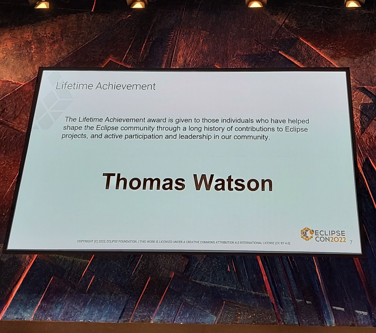 Congratulations Tom!!