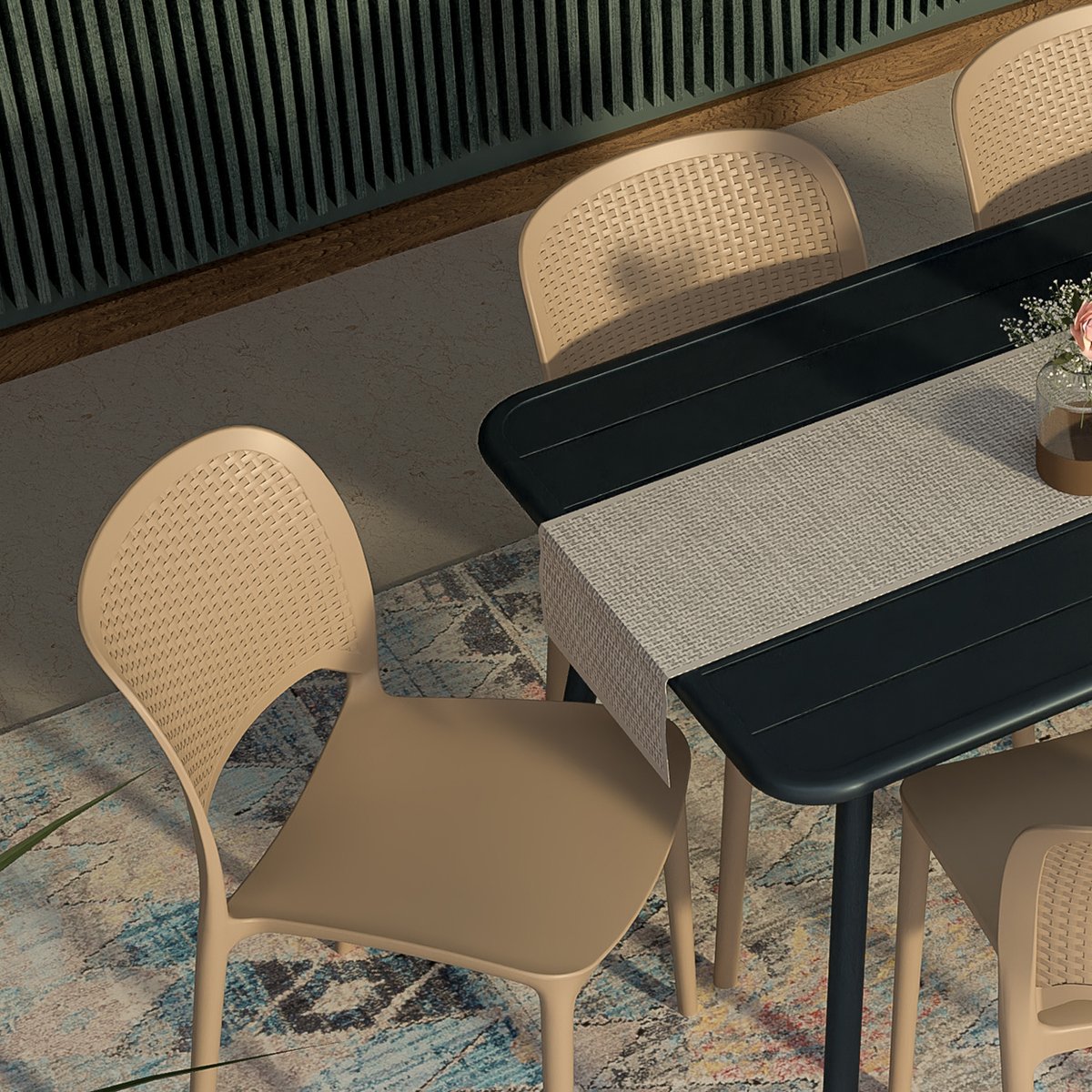 PlasticosJoluce's tweet photo. Montana rattan chair, sober and elegant, combined with Porto table... the harmony of a set for the indoor or outdoor. ⭐

👉 https://t.co/nk313x4D2a 

#joluce #plasticosjoluce #contract #furniture #restaurant #decoration #horeca #hotels  #chair #cadeira #tables #portugal https://t.co/DAA8aHS2VX