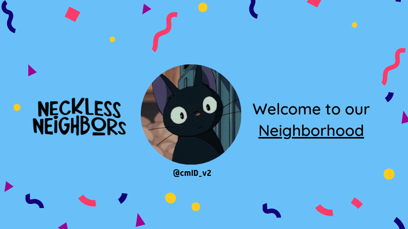NeighborsList's tweet photo. Welcome @cmID_v2.
You are whitelisted in @Necklesneighbor ๐๐ป
#NecklessNeighbor #Solana #NFT https://t.co/W5Nb0ZcAhl