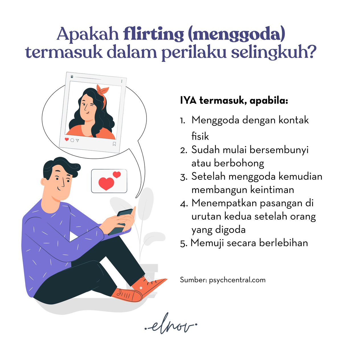 memoarbipolar's tweet photo. Gak jarang kita melihat beberapa orang jahil menggoda rekan kerja, teman, atau koleganya. Bilangnya sih bercanda, tp gak jarang bikin risih &amp; kelewat batas. Seberapa jauh sih "menggoda" itu bs jd tanda-tanda perilaku selingkuh? Simak di bawah ini. ❓ #MemoarSeorangBipolar #Elnov https://t.co/LQHjhCxgjb