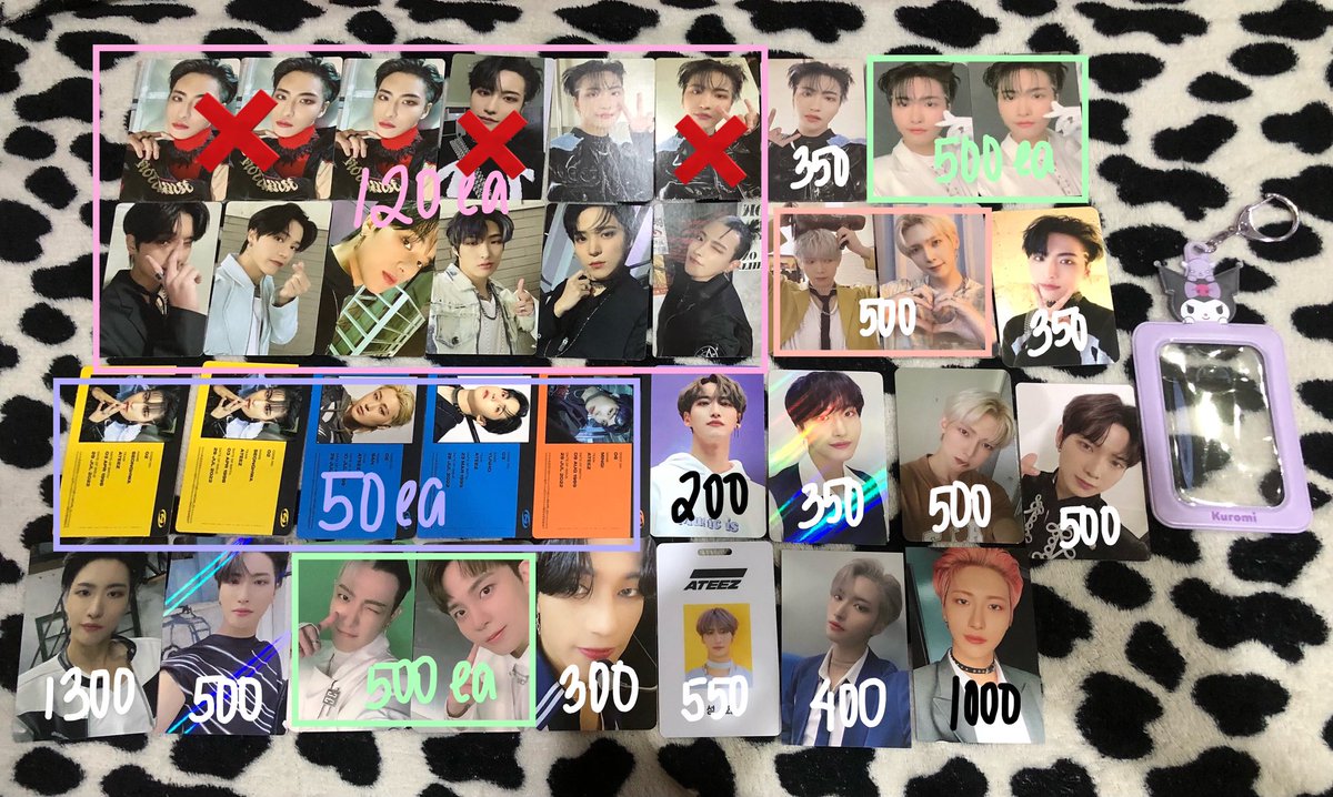 hongriverwalk's tweet photo. WTS LFB PH WW ATEEZ PHOTOCARDS

➖late ateez day discount
➖check pic for indiv prices
➖dop: payo or 1 week after sending of oc
➖gcash / paypal f&amp;f ✅
➖strictly no backouts, joy reserves will be posted

reply / dm to claim https://t.co/SbSagmjzPo