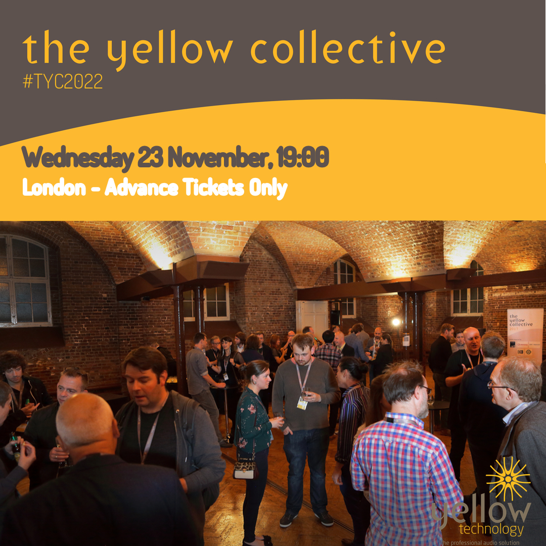 Excited to announce the return of The Yellow Collective! #TYC2022 - Our annual meet up of composers, producers and music industry professionals. It's free for composers and producers but you DO need a ticket to get in - drop us a message if you'd like an invitation! YT