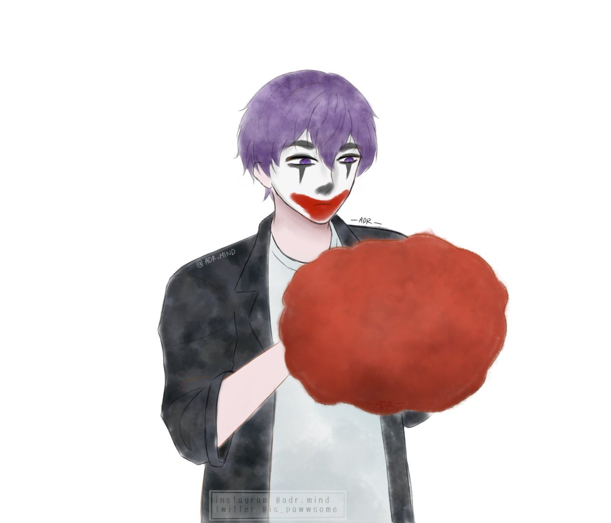 is_pawwsome's tweet photo. •Clown Exu•

@exelesist : "Aku kira aku keren, ternyata aku badut"

Ga papa, hidup ini sudah dipenuhi dgn kebadutan🤡

#exchuu #exarts #exelesist #fanart #Vtuber #artidn #zonakaryaid https://t.co/9x565XXuOc