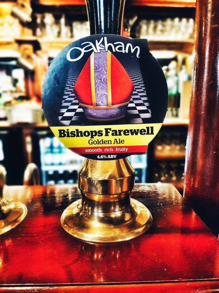 New ale on from the fantastic @oakhamales - Bishops Farewell. But shouldn't there be an apostrophe in there somewhere?? #Cambridge #cambridgeuniversity #pub #beer #ale #realale #fun #drinks #instadrink