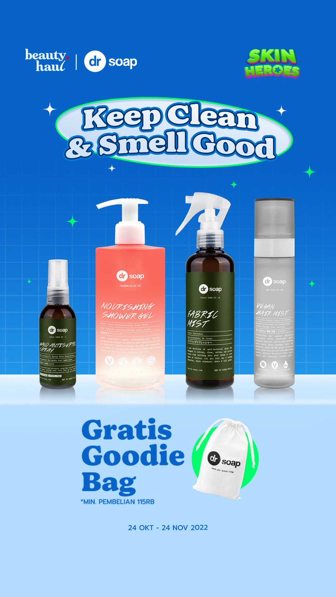 beautyhaulindo's tweet photo. Keep Clean &amp; Smell Good with #drsoap
Belanja produk &amp; kejar promonya di #BeautyHaulAja https://t.co/KKB4zABQ9r