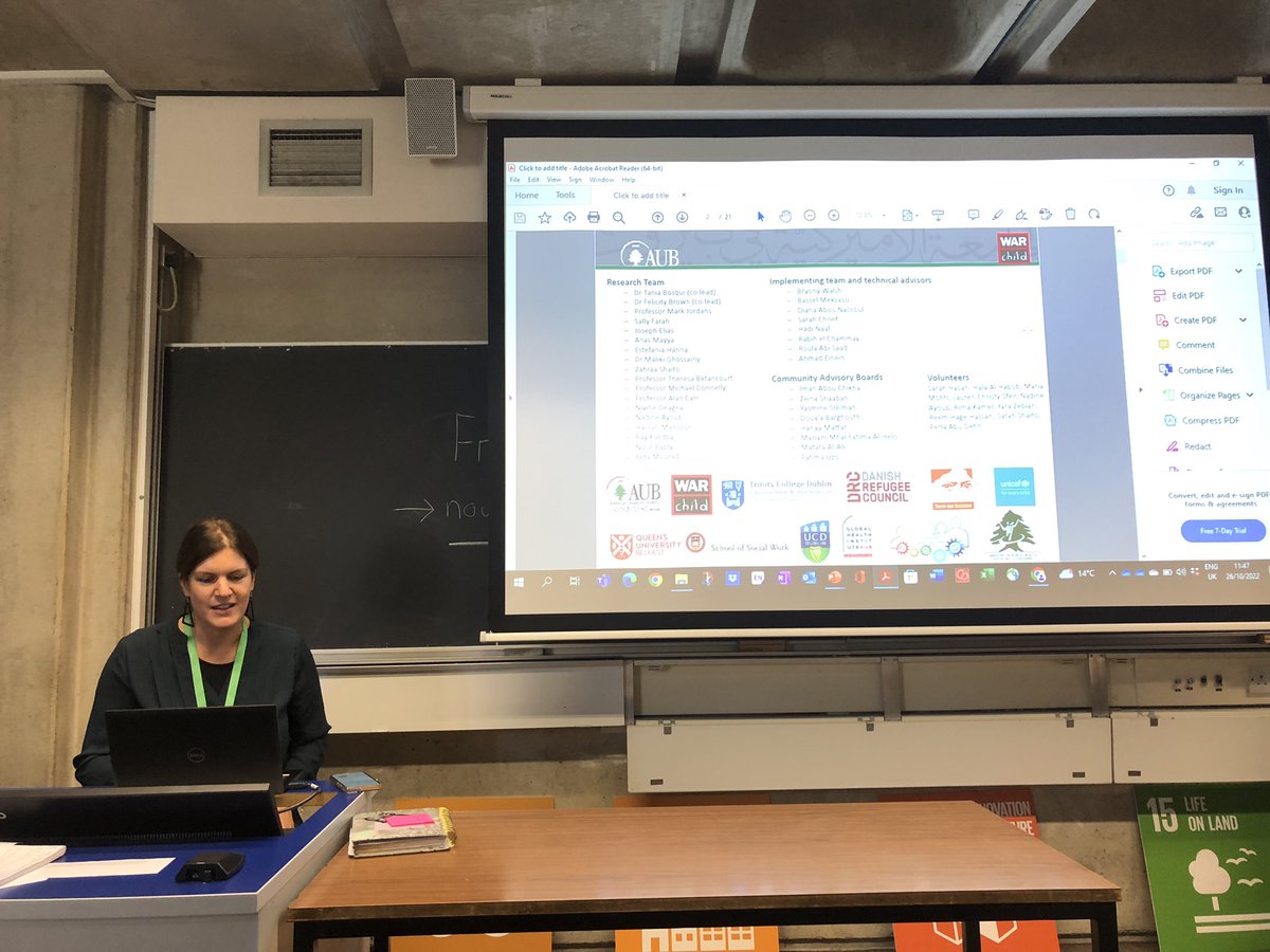 A/Prof <a href="/taniabosqui/">Tania Bosqui تانيا بوسكي</a> emphasising the importance of including fathers in family systemic interventions for #mhpss <a href="/WarChild_RD/">Research and Development War Child</a> <a href="/AUB_Lebanon/">American University of Beirut</a> <a href="/TCDCGH/">Trinity Centre for Global Health, TCD</a> <a href="/PsychologyTCD/">Psychology TCD</a> #IGHNConf22